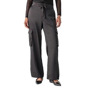 Sanctuary Eve Satin Cargo Pants BLACK‎ 24